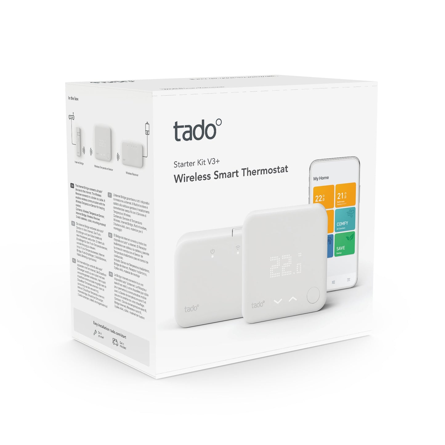 Wireless Smart Thermostat Starter Kit V3+ (EU Version, for Combi Boilers) incl. 12 months Auto-Assist